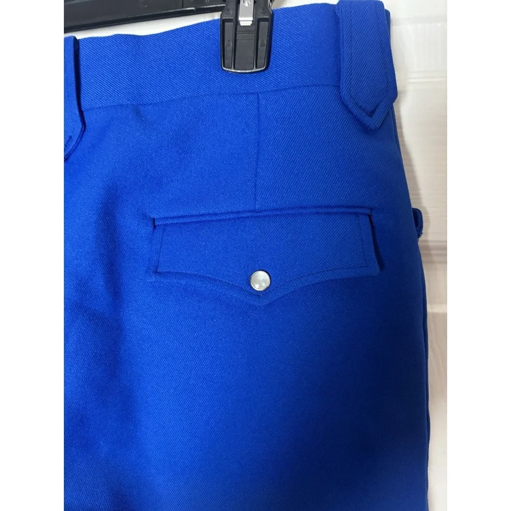 Vtg 70's MESQUITE NIVER Western Pants Mens 31x29 Blue‎ Pearl Snap Flare Cowboy